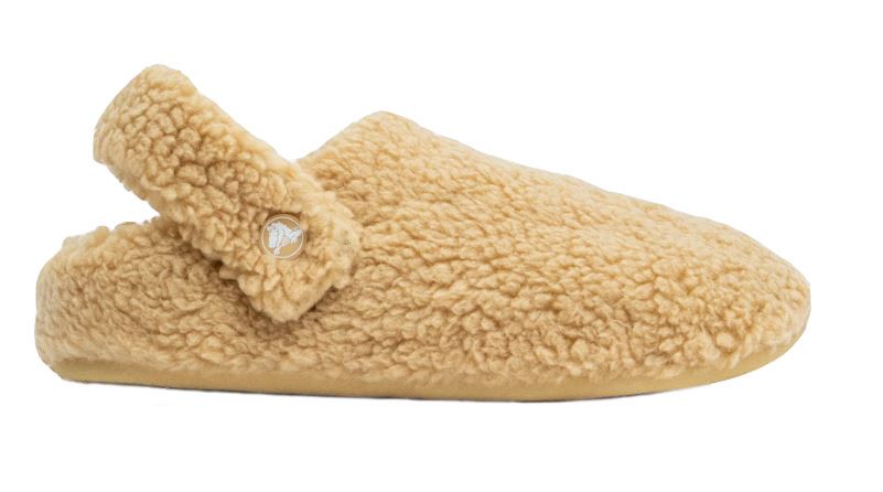 Ervaar Ultiem Comfort met Crocs Pantoffels in Zandkleur Gemaakt van Polyester. Bestel Nu