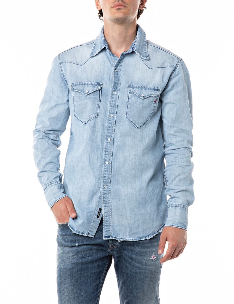 Replay denim online overhemd